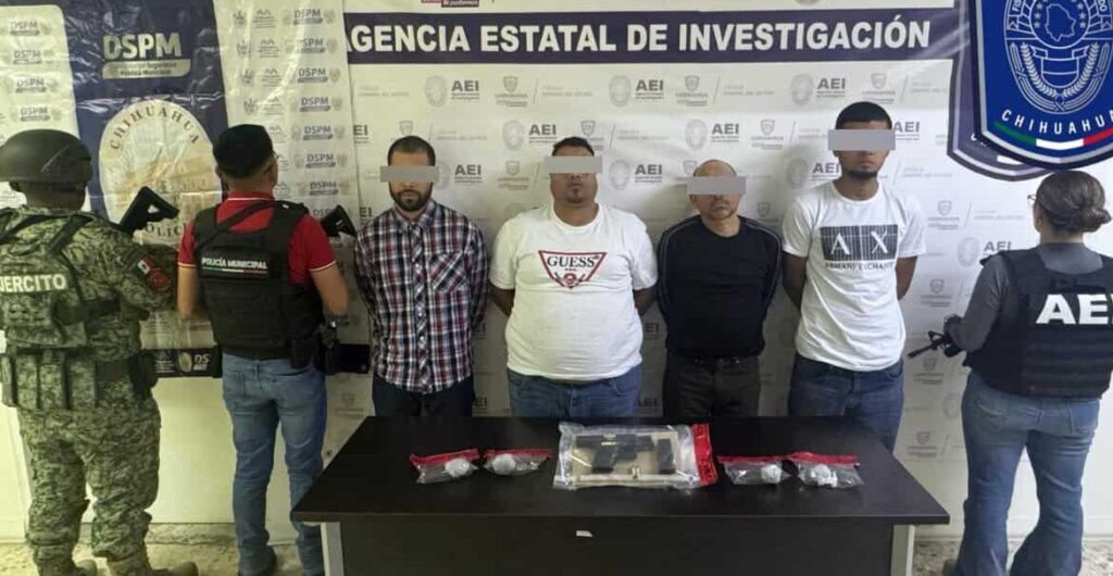 Detiene Operativo Conjunto a cuatro con un arma y marihuana en la capital