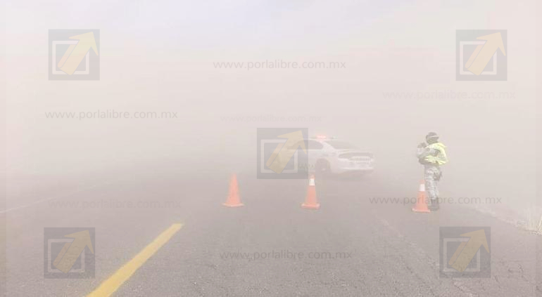 Alerta por tolvaneras en las carreteras Jiménez-Parral y Chihuahua-Parral